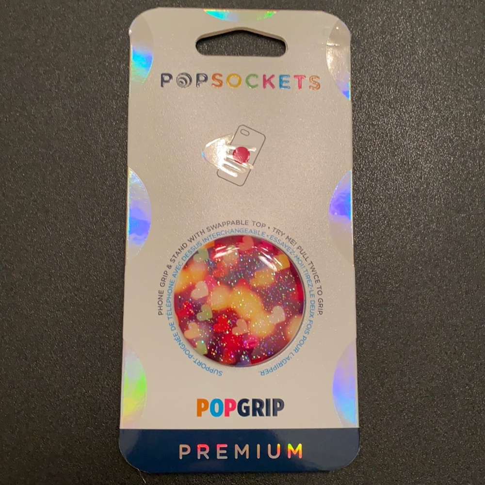 Swappable Glitter Broken Hearts Premium Popsocket